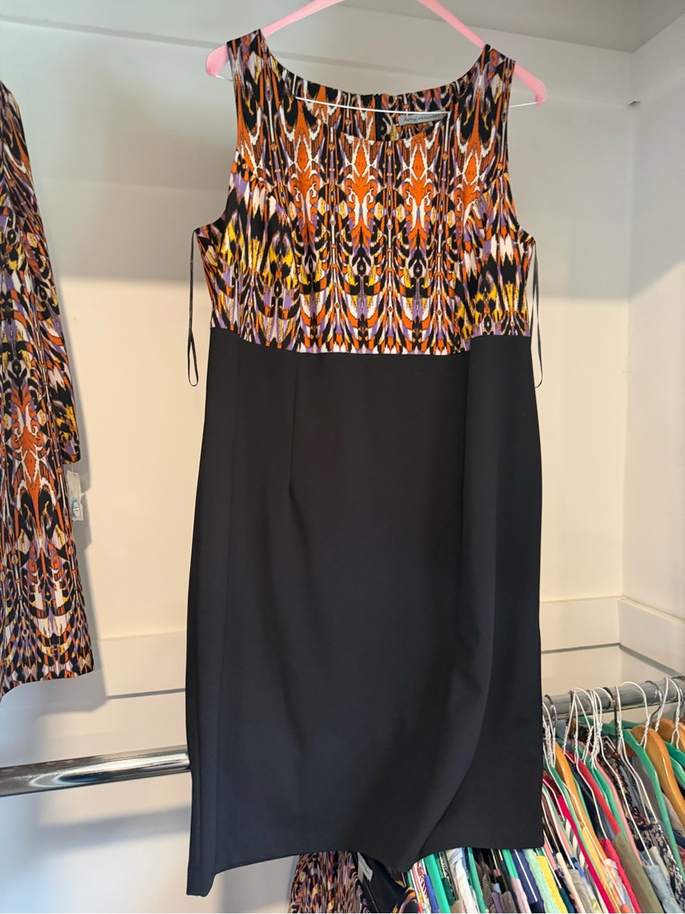 Danny and Nicole Women’s Sleeveless Formal Dress Black Multi Size 14W